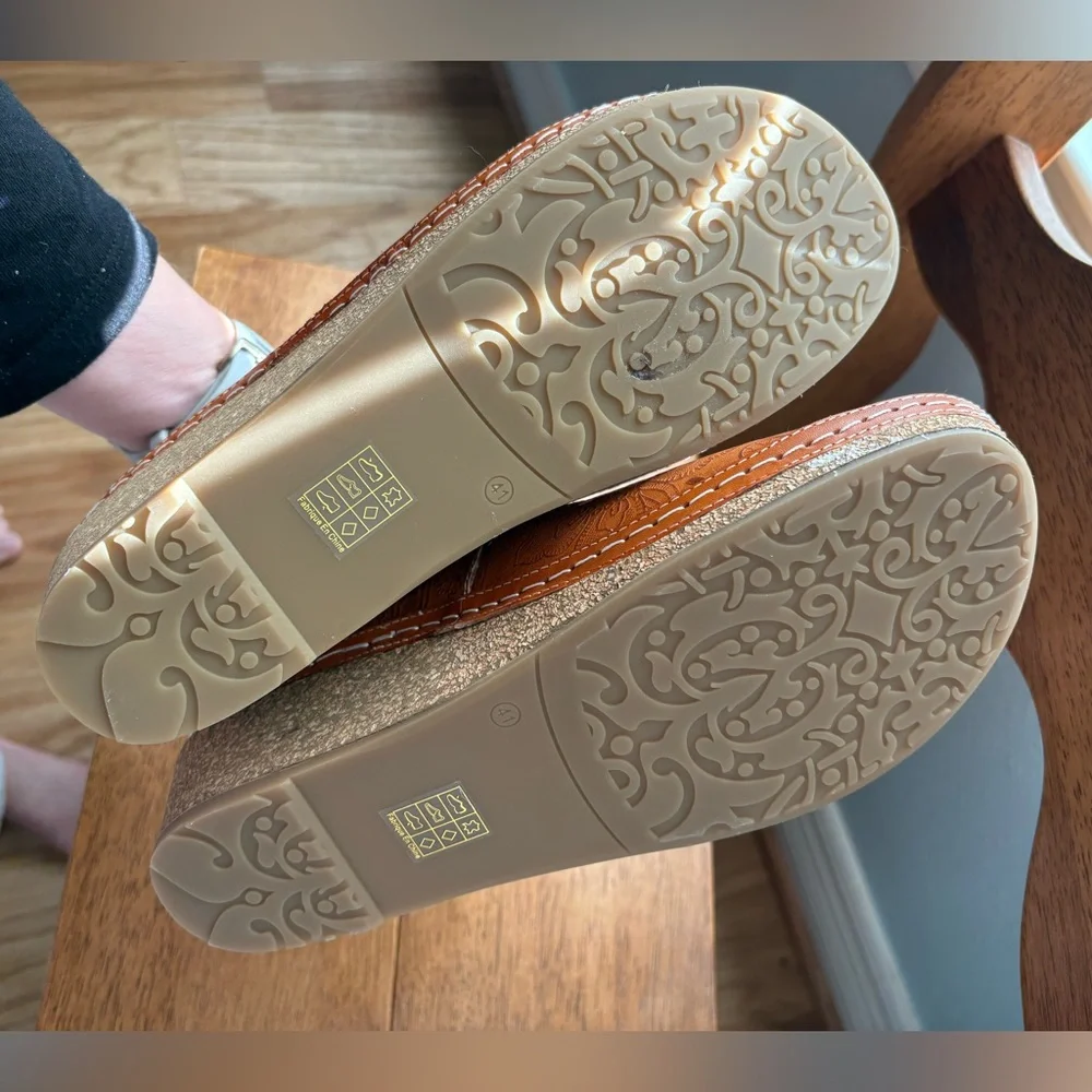 L'Artiste Spring Step Women's Genuine Leather Wedge Sandals Size 41 (US 10-10.5) - Picture 4 of 4